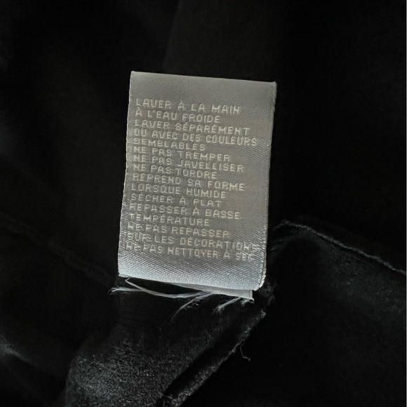 Black leather detailed Jana open front drape/wrap cardigan - Picture 11 of 12